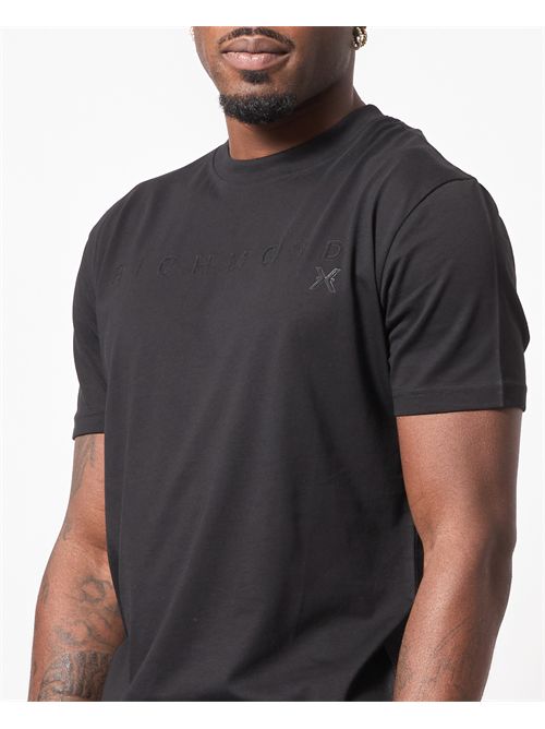 T-shirt girocollo Richmond X con logo in rilievo RICHMOND X | UMP25009TSBLACK